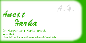 anett harka business card